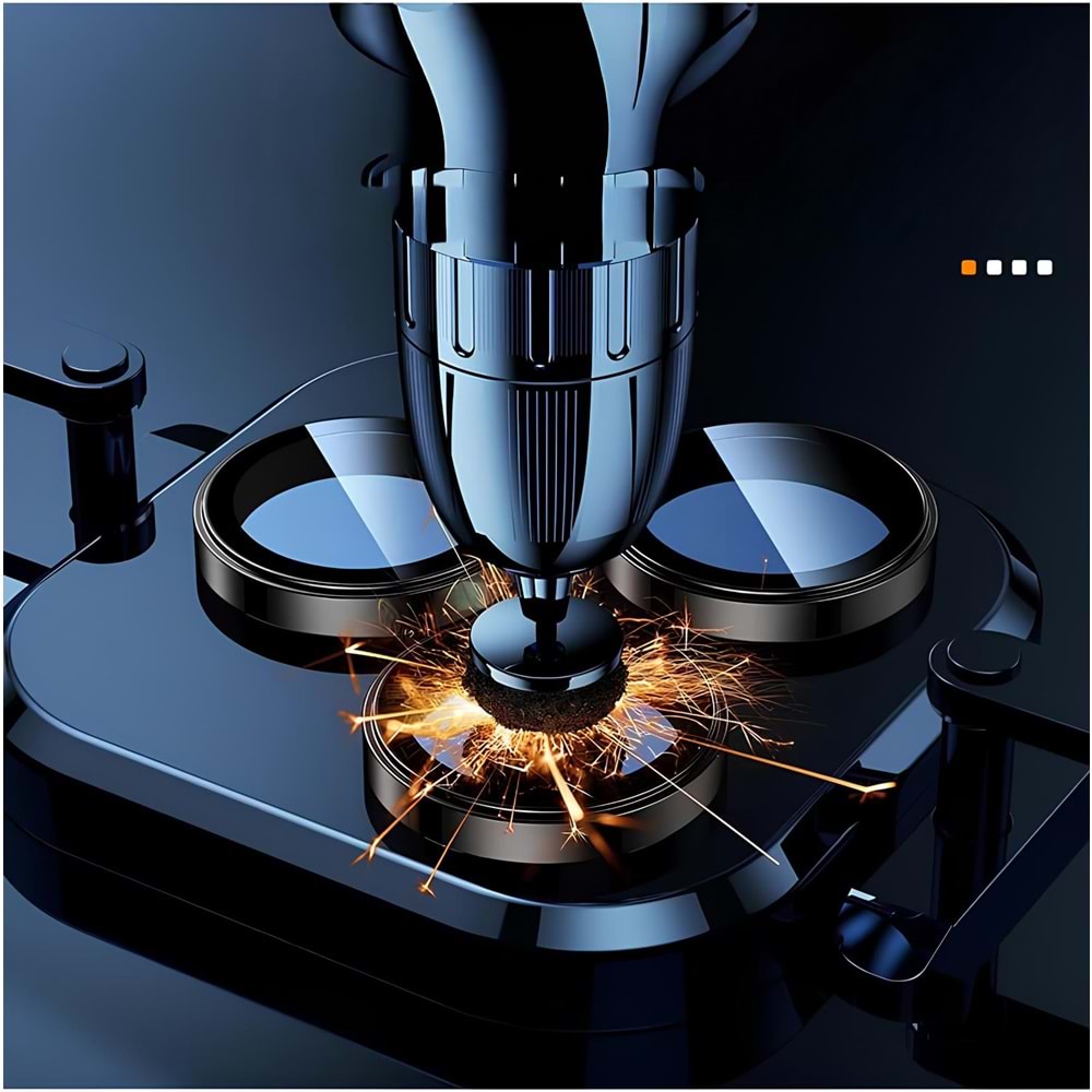 IPHONE 15 PRO / IPHONE 15 PRO MAX SAFİR LENS KORUMA - BLACK TİTANİUM
