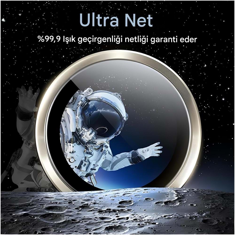 IPHONE 15 PRO / IPHONE 15 PRO MAX SAFİR LENS KORUMA - NATURAL TİTANİUM