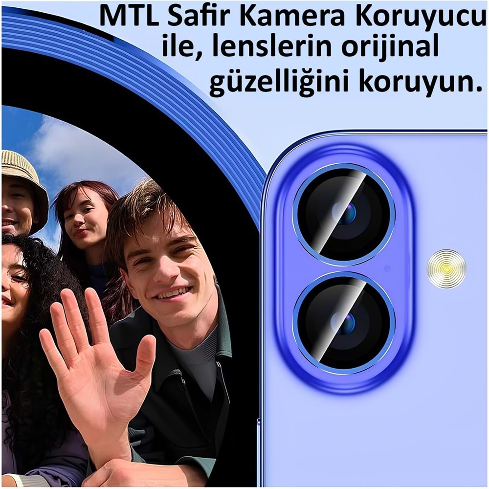 IPHONE 16 / IPHONE 16 PLUS SAFİR LENS KORUMA - BLUE