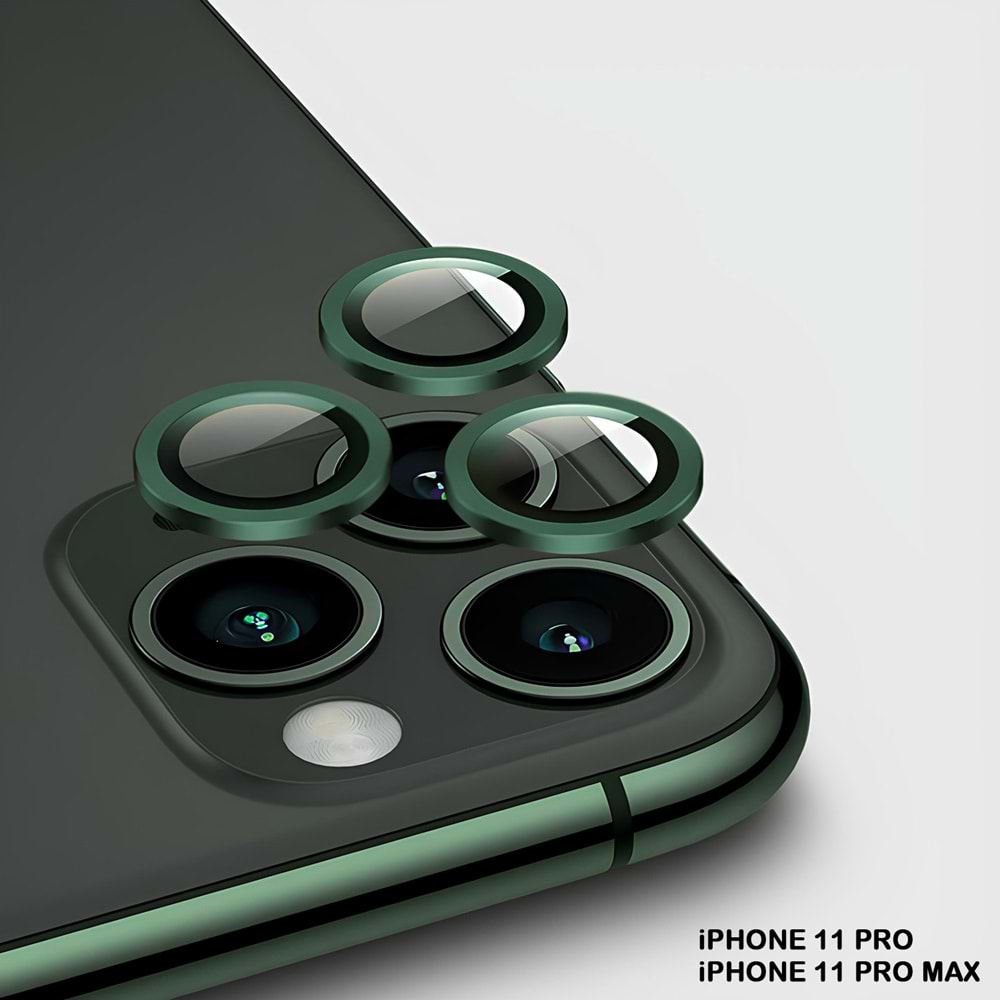 IPHONE 11 PRO / IPHONE 11 PRO MAX SAFİR LENS KORUMA - GREEN