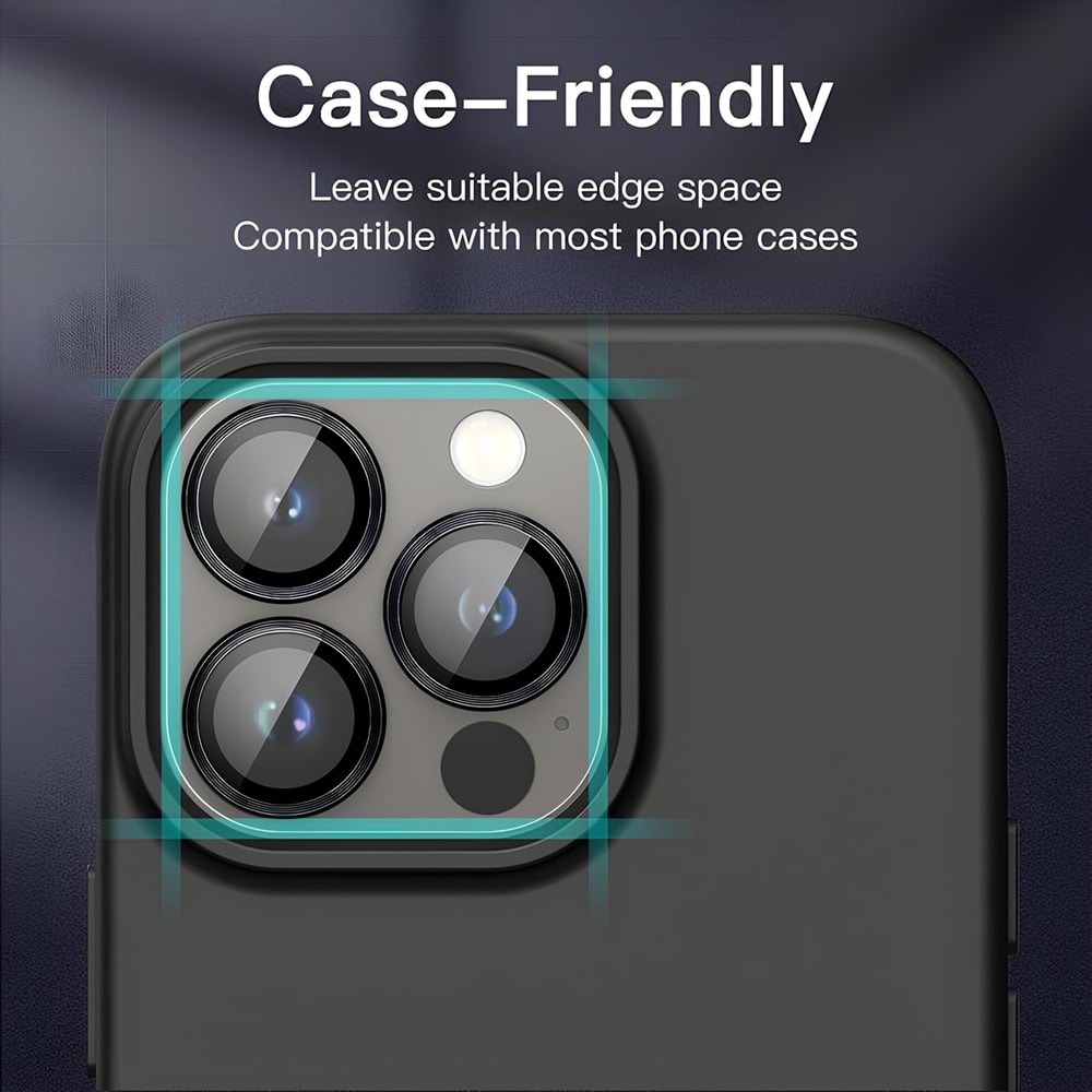 IPHONE 13 PRO / IPHONE 13 PRO MAX SAFİR LENS KORUMA - BLACK