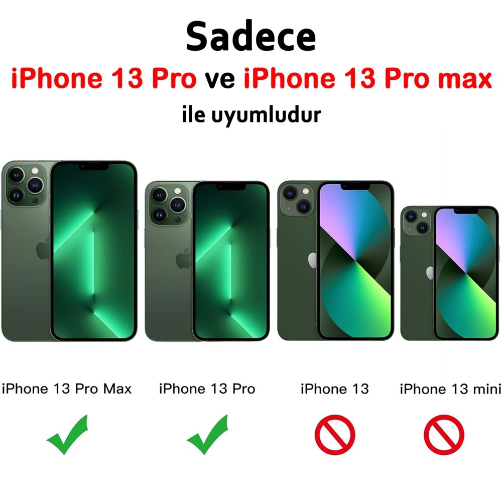 IPHONE 13 PRO / IPHONE 13 PRO MAX SAFİR LENS KORUMA - GREEN