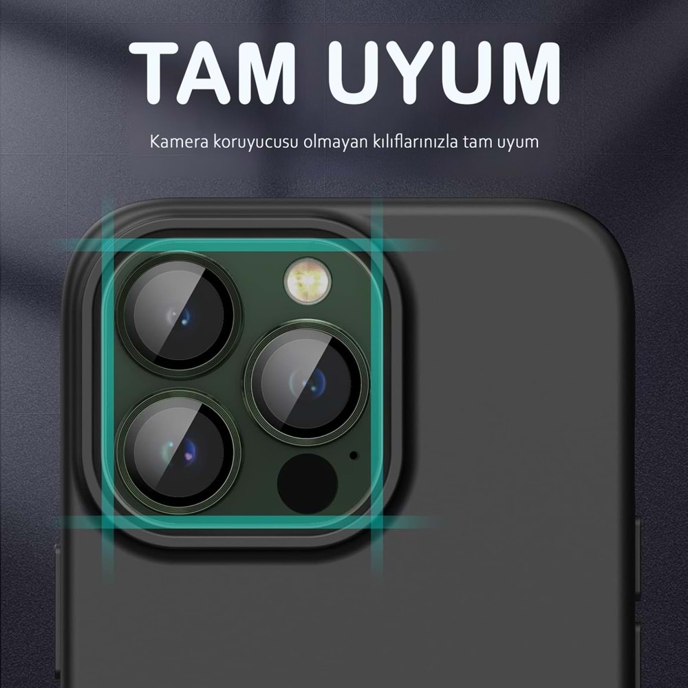 IPHONE 13 PRO / IPHONE 13 PRO MAX SAFİR LENS KORUMA - GREEN
