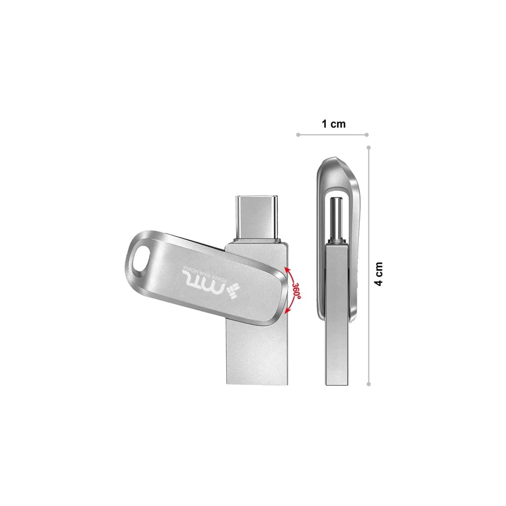 MT832 64 GB 3.0 HYPER TYPE-C TO USB METAL DÖNÜŞTÜRÜCÜ FLASH BELLEK /20
