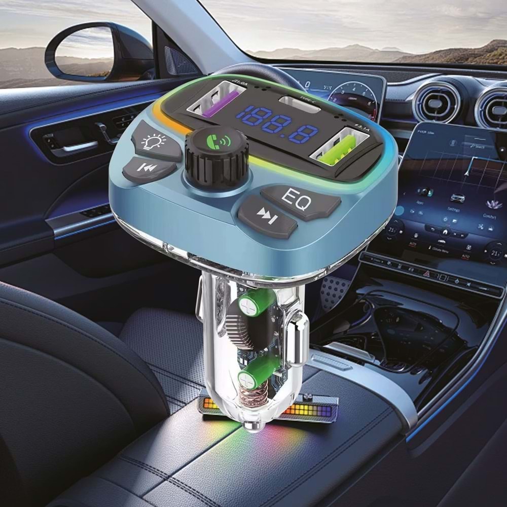 MT9877 50 WATT PD ŞARJLI BLUETOOTH FM MODÜLATÖR