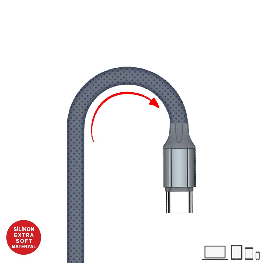 MT2431 3.4A TYPE-C USB ŞARJ DATA KABLO
