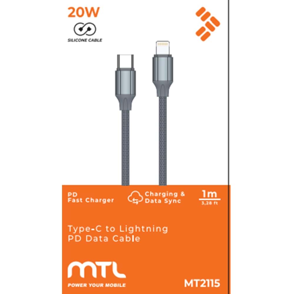 MT2115 60W 1 METRE LİGHTNİNG TO TYPE-C PD KABLO