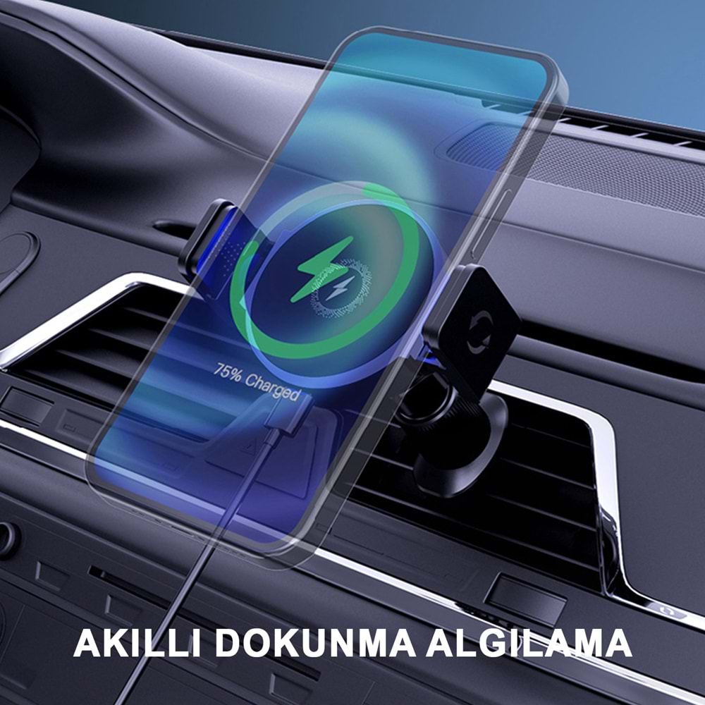 MTL SU3 2İN1 15W 360 MAGSAFE & WİRELESS ŞARJLI ARAÇ TUTUCU /88