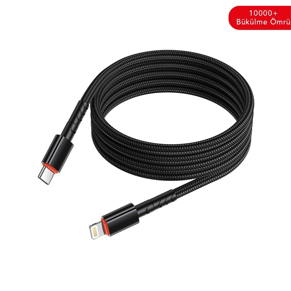 MT2118 30W LİGHTNİNG TO TYPE-C PD ŞARJ DATA KABLO 10/200