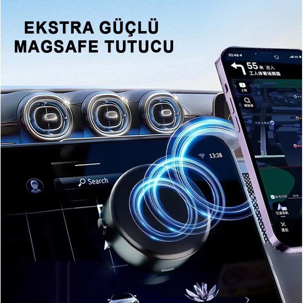 MT6080 AUTO VAKUMLU MANYETİK MAGSAFE STANDLI ARAÇ TUTUCU /43