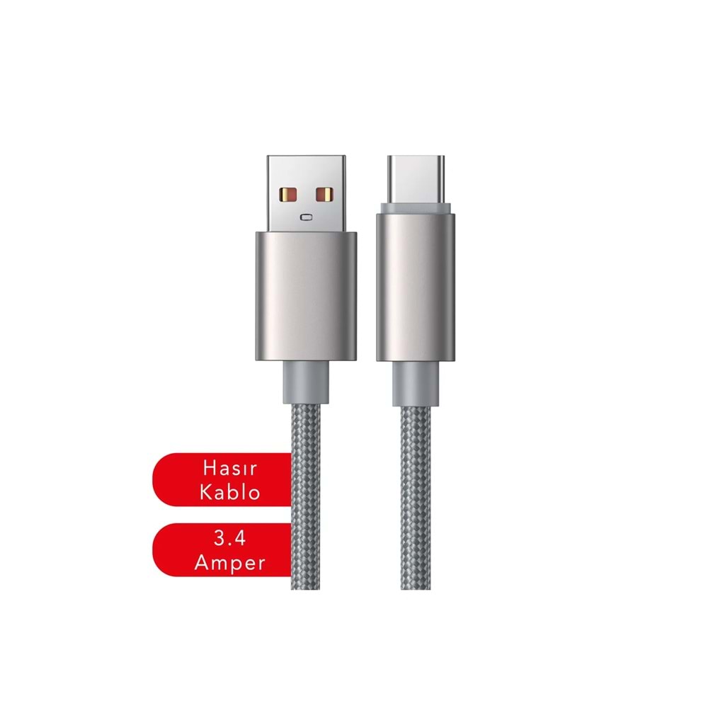 MT2031 3.4A TYPE C USB ŞARJ DATA KABLO 30/300