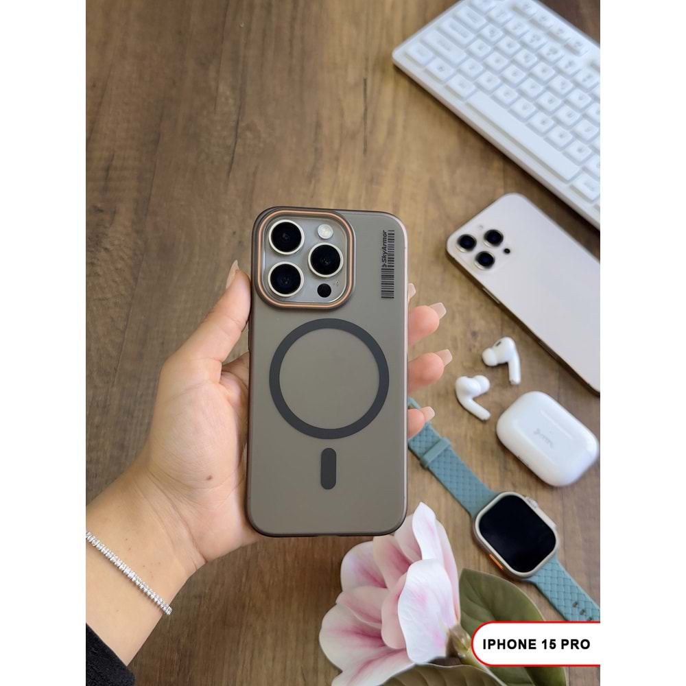 IPHONE 15 PRO MAGSAFE UYUMLU MAT SERT KLEİN KILIF