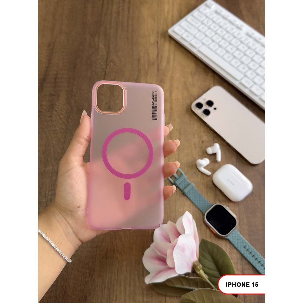 IPHONE 15 MAGSAFE UYUMLU MAT SERT KLEİN KILIF