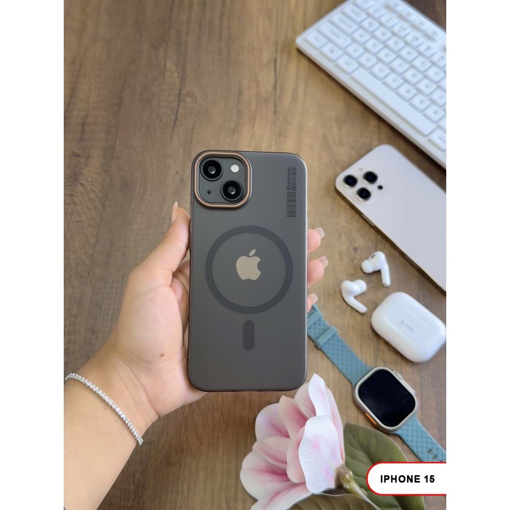 IPHONE 15 MAGSAFE UYUMLU MAT SERT KLEİN KILIF