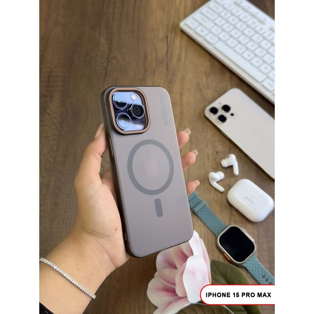 IPHONE 15 PRO MAX MAGSAFE UYUMLU MAT SERT KLEİN KILIF