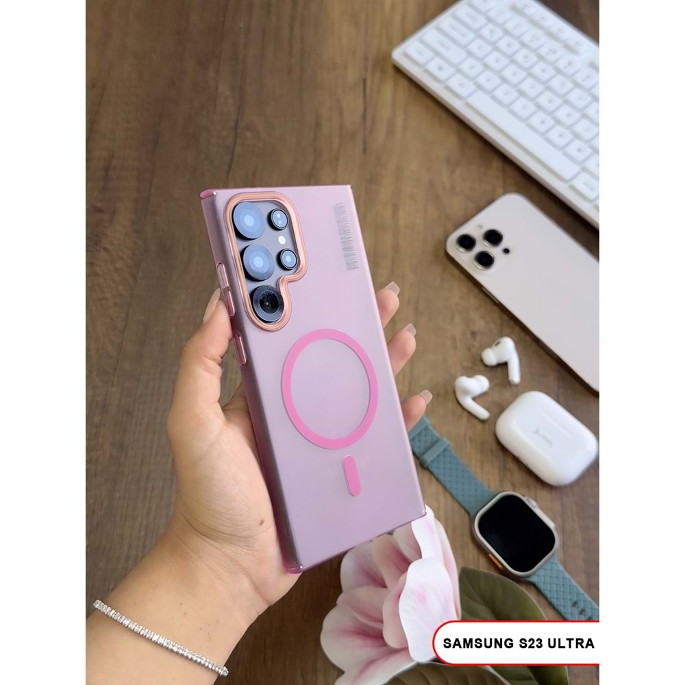 SAMSUNG S23 ULTRA MAGSAFE UYUMLU MAT SERT KLEİN KILIF