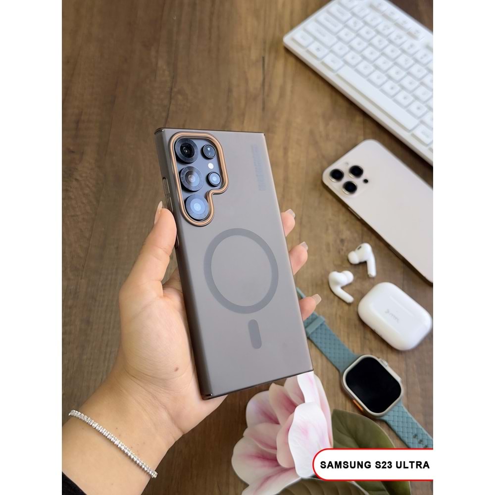 SAMSUNG S23 ULTRA MAGSAFE UYUMLU MAT SERT KLEİN KILIF