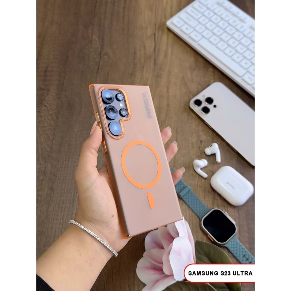 SAMSUNG S23 ULTRA MAGSAFE UYUMLU MAT SERT KLEİN KILIF