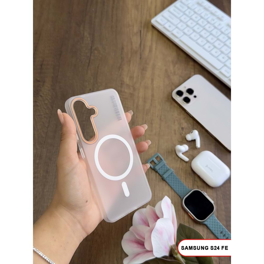 SAMSUNG S24 FE MAGSAFE UYUMLU MAT SERT KLEİN KILIF