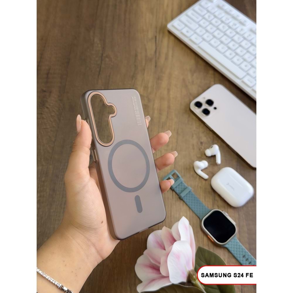 SAMSUNG S24 FE MAGSAFE UYUMLU MAT SERT KLEİN KILIF