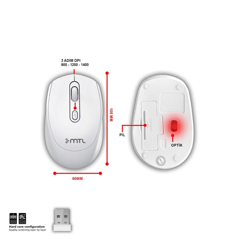MT8520 WİRELESS KLAVYE & MOUSE SET /22