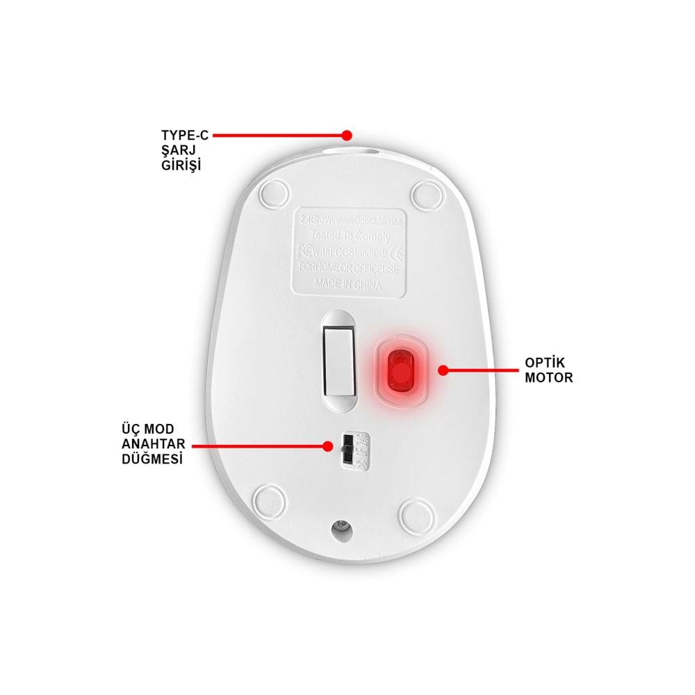 MT8122 BLUETOOTH & WİRELESS 2IN1 MOUSE /100