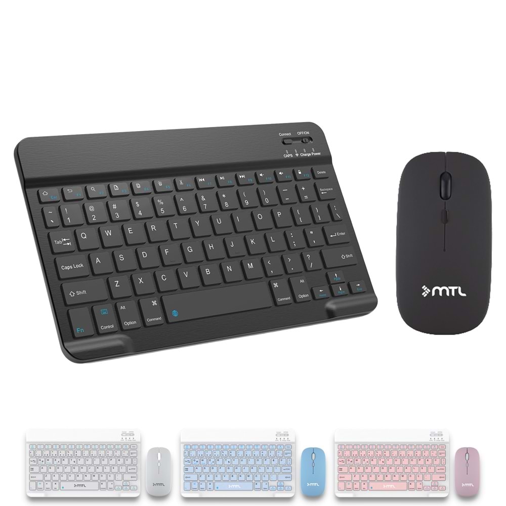 MT8530 BLUETOOTH MİNİ TABLET / PC / TV UYUMLU ŞARJLI KLAVYE MOUSE SET /50
