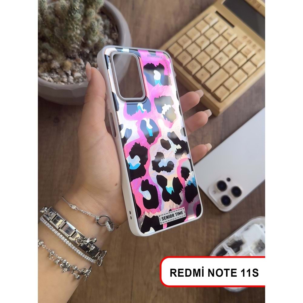 XİAOMİ REDMİ NOTE 11 4G / NOTE 11S 4G LEOPAR DESENLİ LEO SİLİKON KILIF