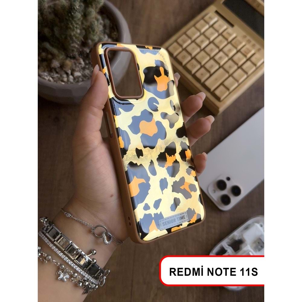 XİAOMİ REDMİ NOTE 11 4G / NOTE 11S 4G LEOPAR DESENLİ LEO SİLİKON KILIF
