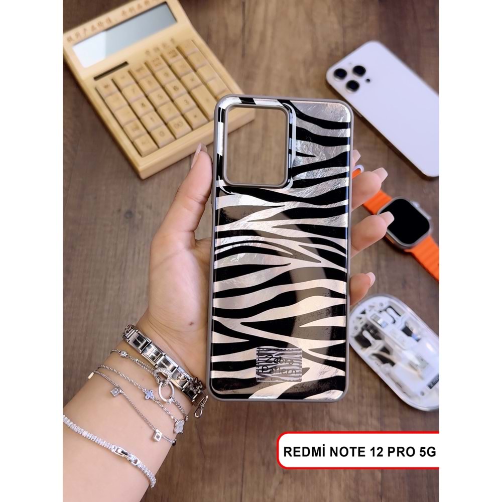 XİAOMİ REDMİ NOTE 12 PRO 5G LEOPAR DESENLİ LEO SİLİKON KILIF