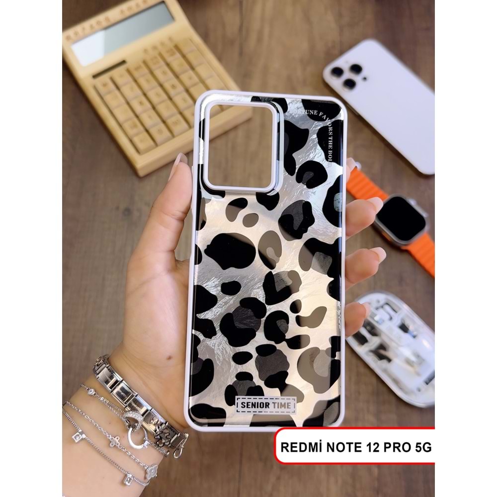 XİAOMİ REDMİ NOTE 12 PRO 5G LEOPAR DESENLİ LEO SİLİKON KILIF