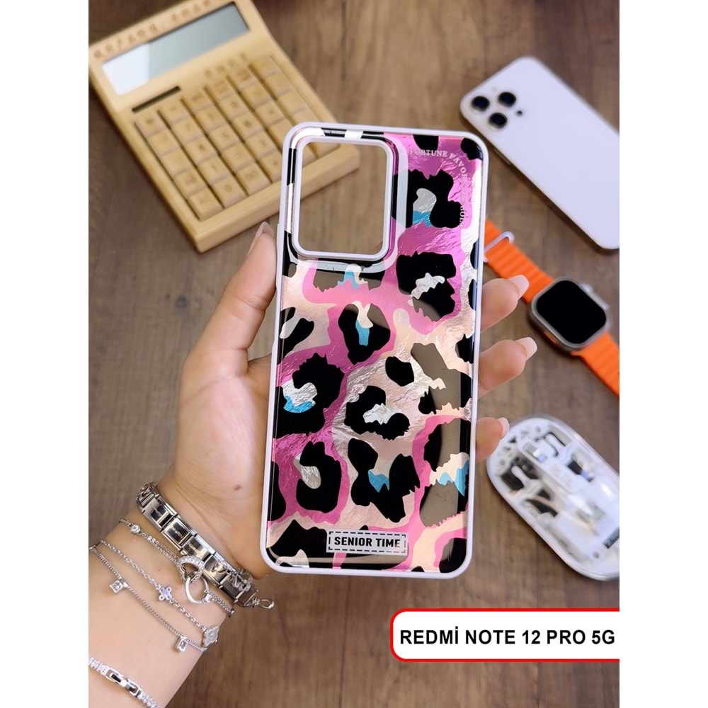 XİAOMİ REDMİ NOTE 12 PRO 5G LEOPAR DESENLİ LEO SİLİKON KILIF
