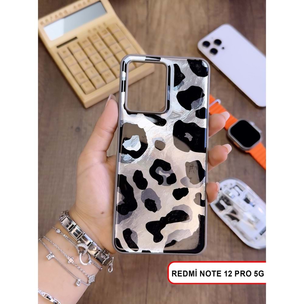XİAOMİ REDMİ NOTE 12 PRO 5G LEOPAR DESENLİ LEO SİLİKON KILIF