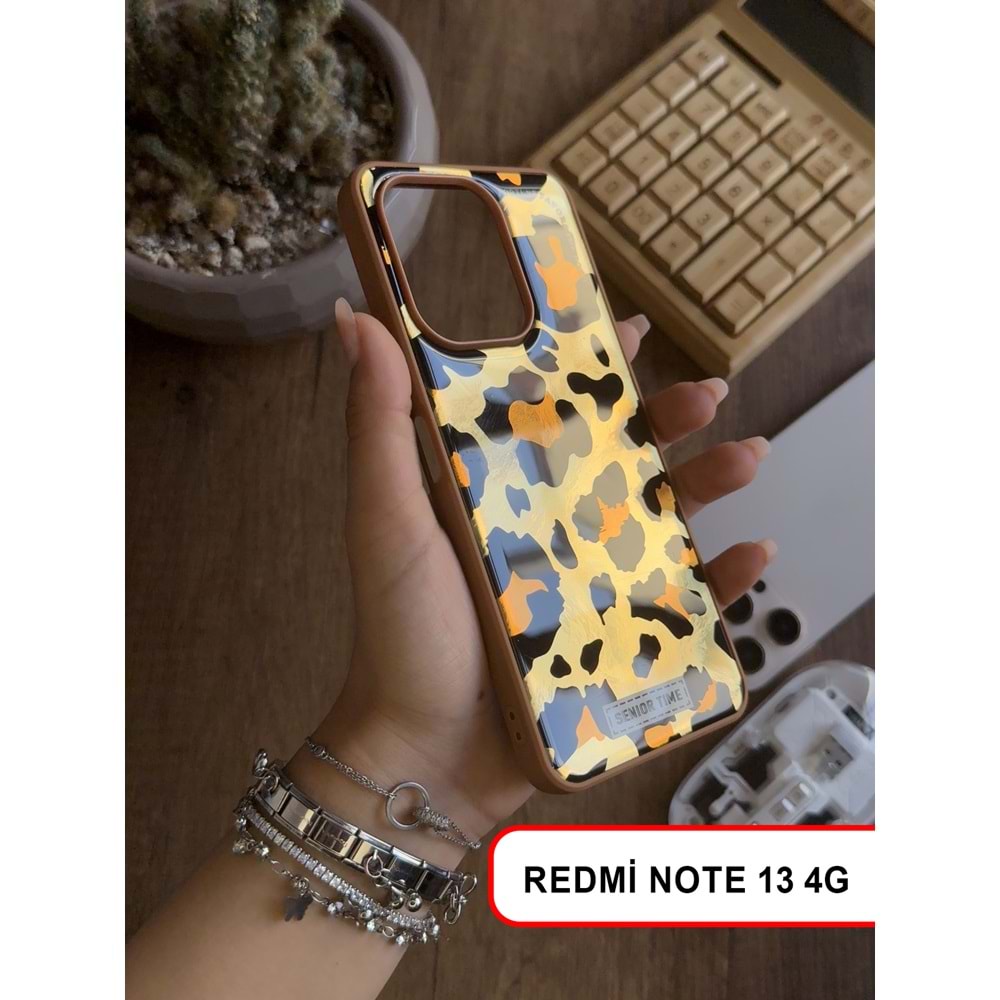 XİAOMİ REDMİ NOTE 13 4G LEOPAR DESENLİ LEO SİLİKON KILIF