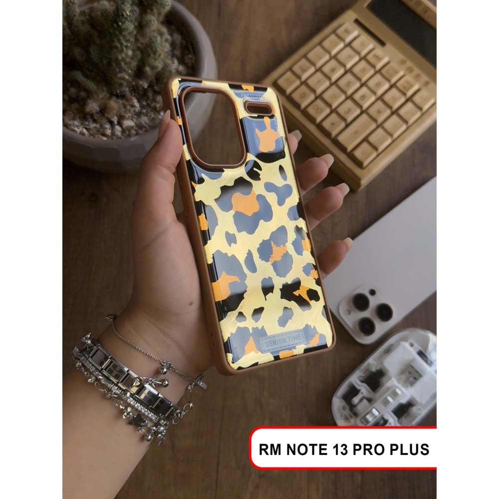 XİAOMİ REDMİ NOTE 13 PRO PLUS LEOPAR DESENLİ LEO SİLİKON KILIF