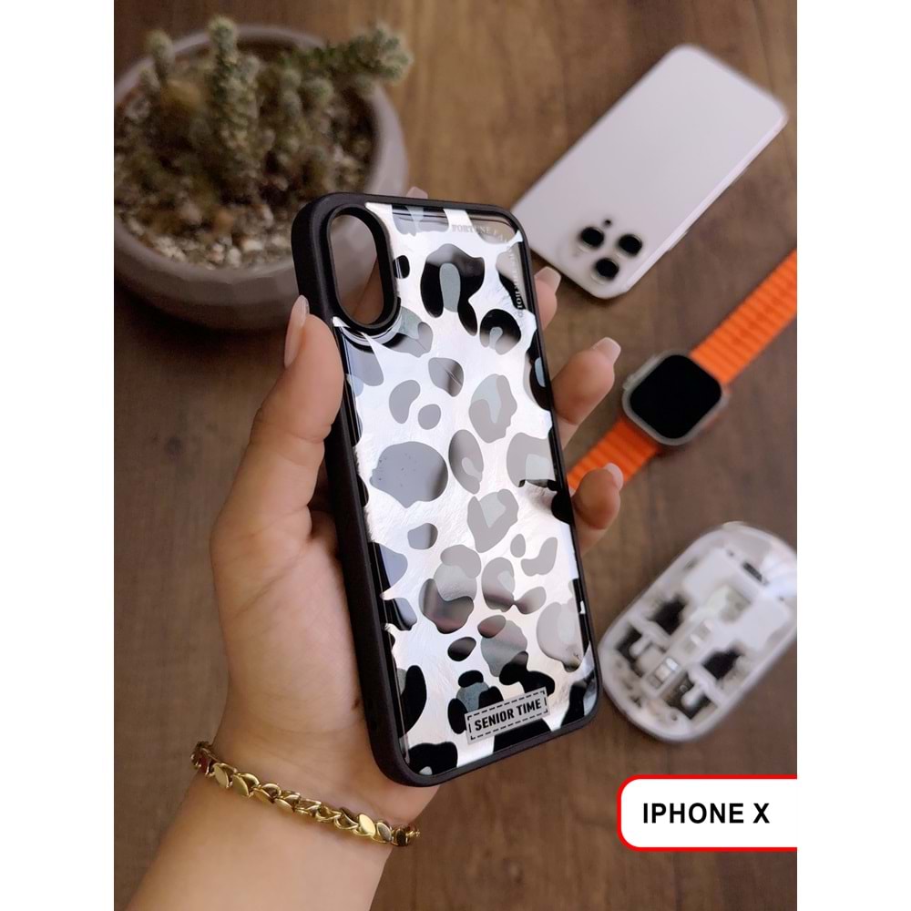 IPHONE X LEOPAR DESENLİ LEO SİLİKON KILIF