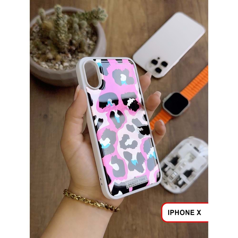 IPHONE X LEOPAR DESENLİ LEO SİLİKON KILIF