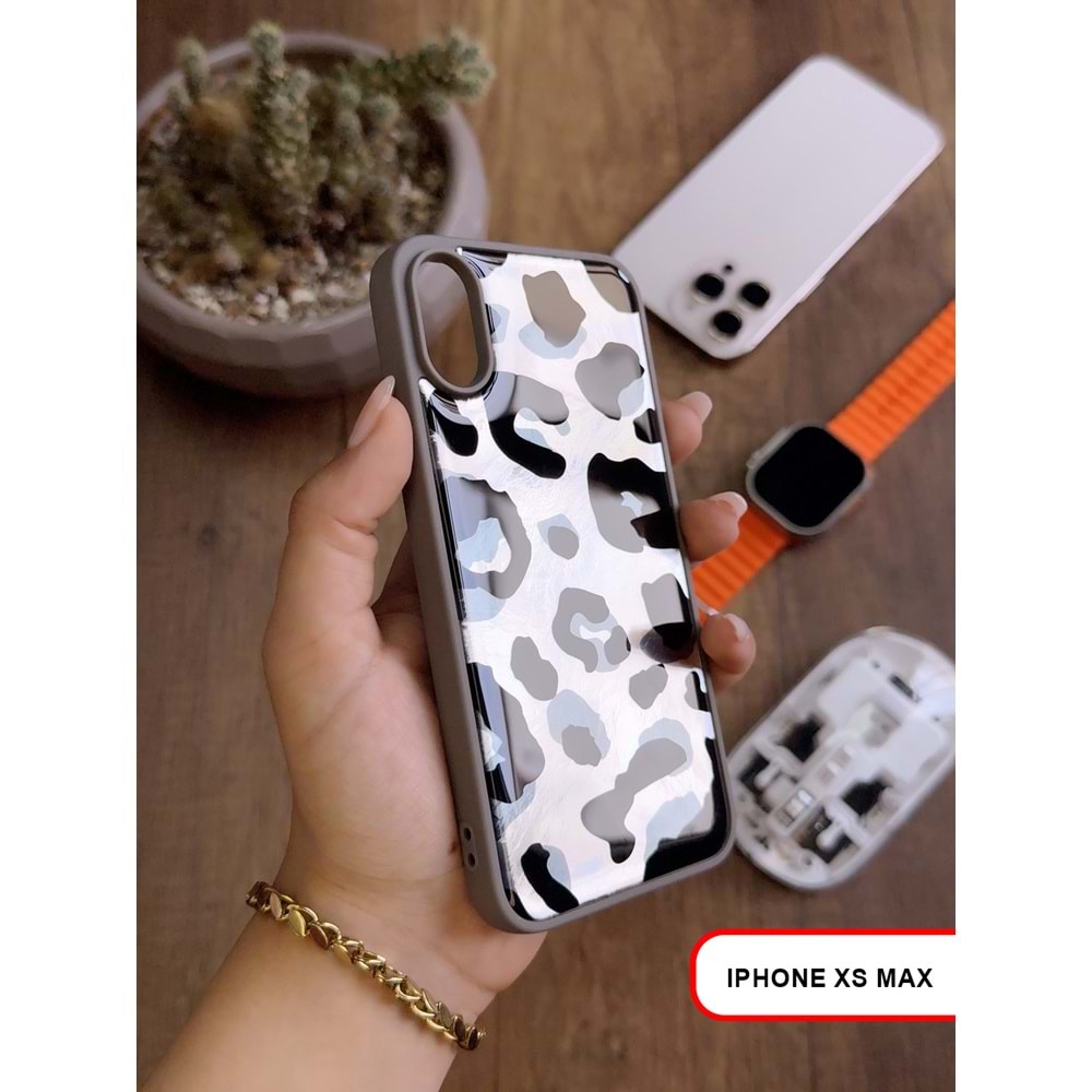 IPHONE XS MAX LEOPAR DESENLİ LEO SİLİKON KILIF