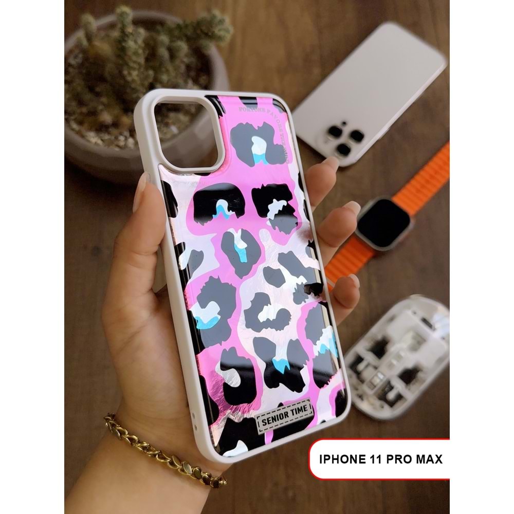 IPHONE 11 PRO MAX LEOPAR DESENLİ LEO SİLİKON KILIF