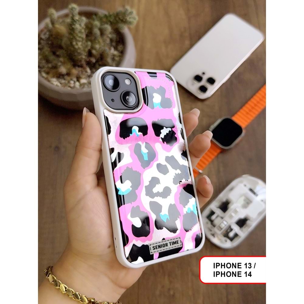 IPHONE 13/14 LEOPAR DESENLİ LEO SİLİKON KILIF