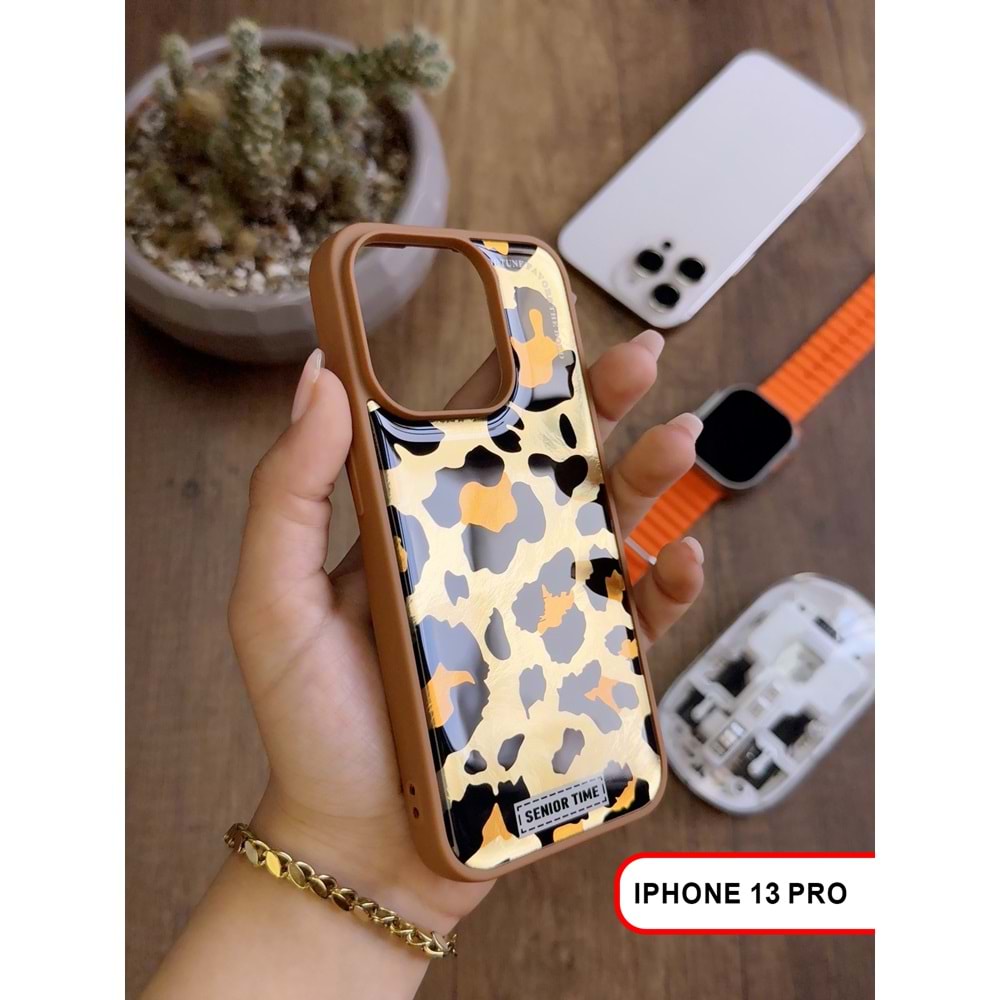 IPHONE 13 PRO LEOPAR DESENLİ LEO SİLİKON KILIF