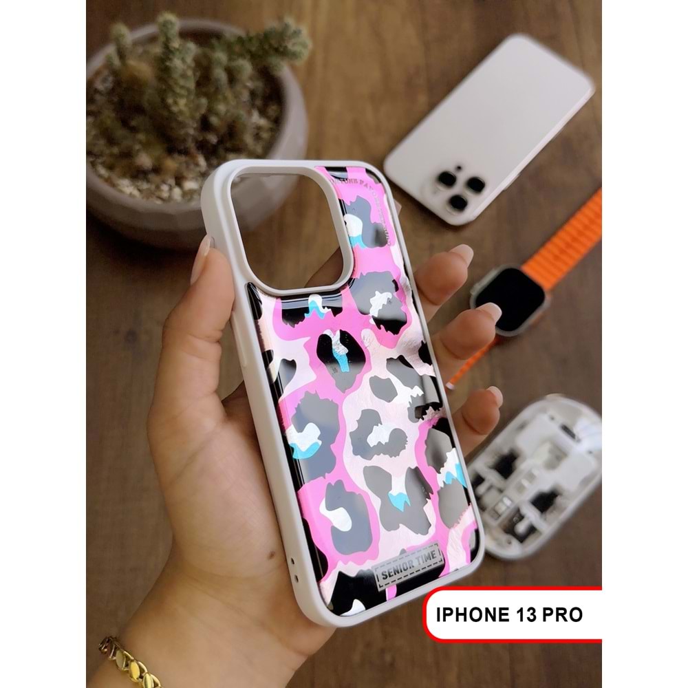 IPHONE 13 PRO LEOPAR DESENLİ LEO SİLİKON KILIF