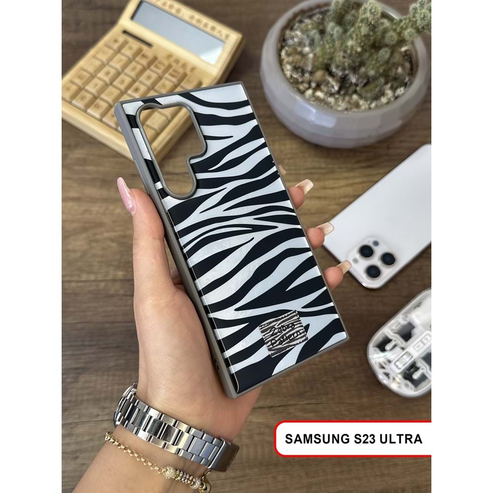 SAMSUNG S23 ULTRA LEOPAR DESENLİ LEO SİLİKON KILIF