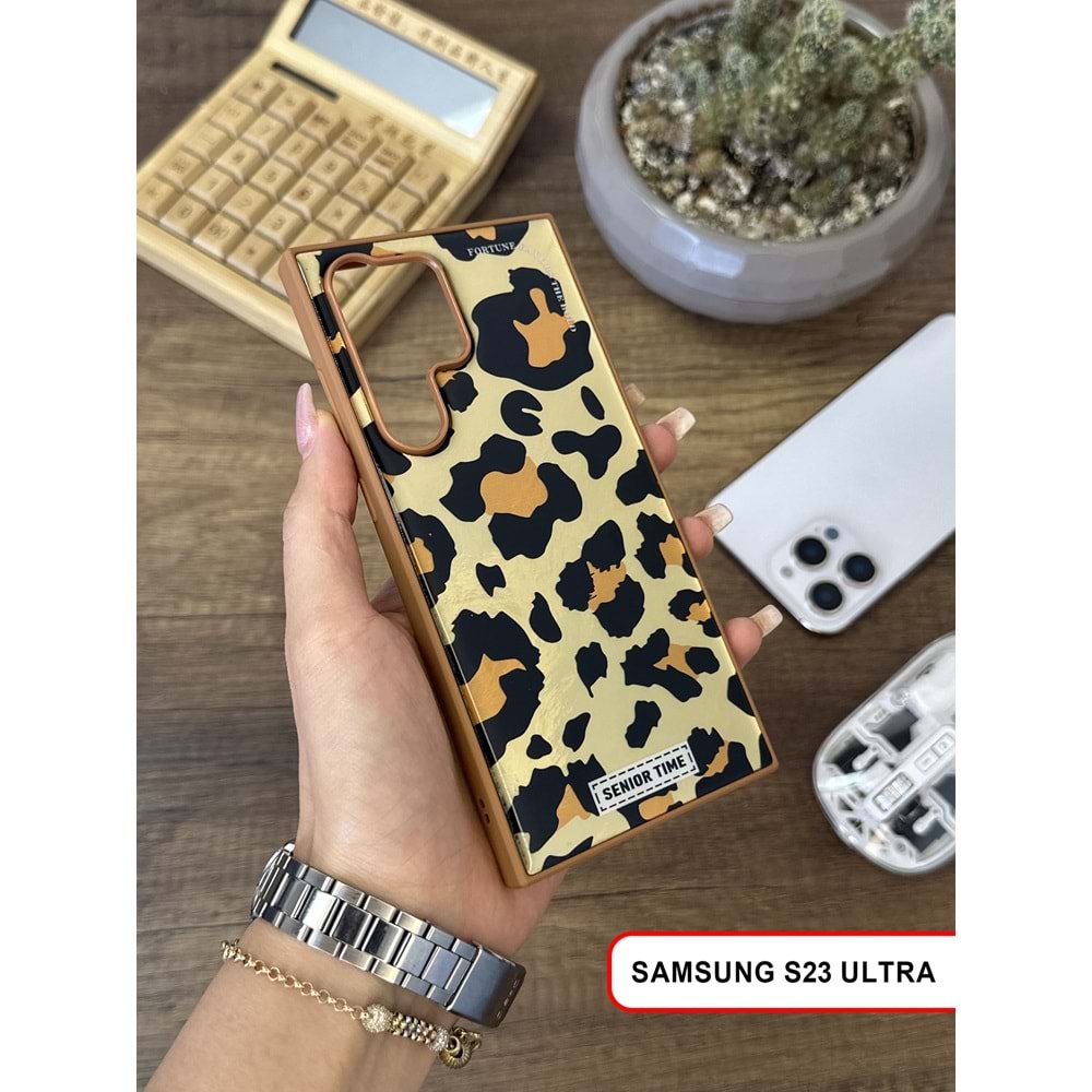 SAMSUNG S23 ULTRA LEOPAR DESENLİ LEO SİLİKON KILIF