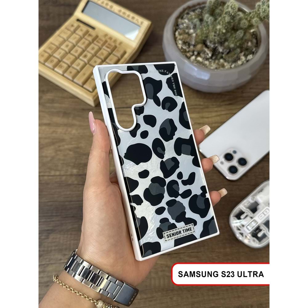 SAMSUNG S23 ULTRA LEOPAR DESENLİ LEO SİLİKON KILIF
