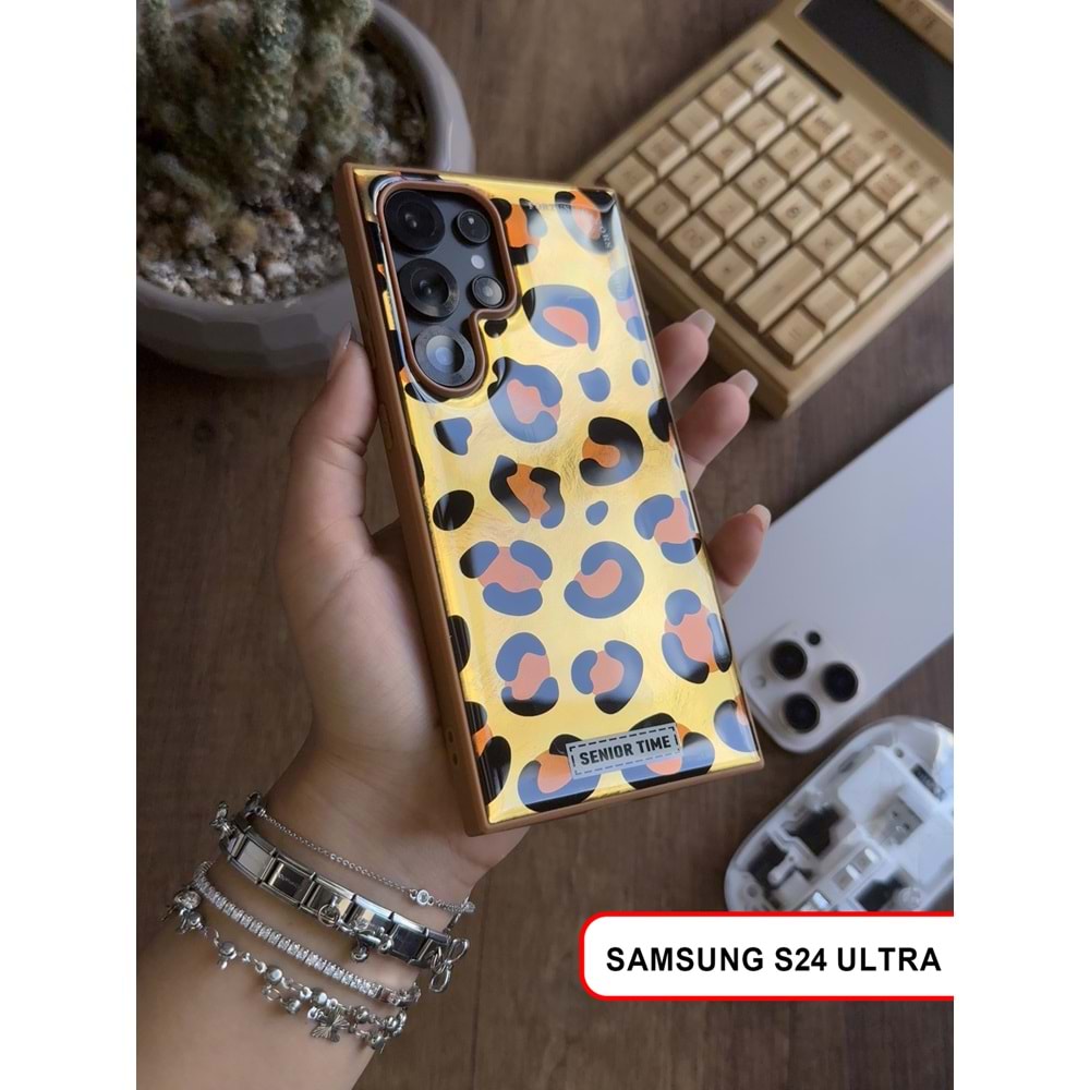 SAMSUNG S24 ULTRA LEOPAR DESENLİ LEO SİLİKON KILIF