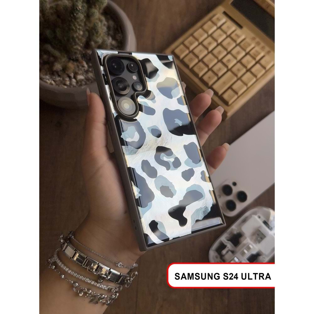 SAMSUNG S24 ULTRA LEOPAR DESENLİ LEO SİLİKON KILIF