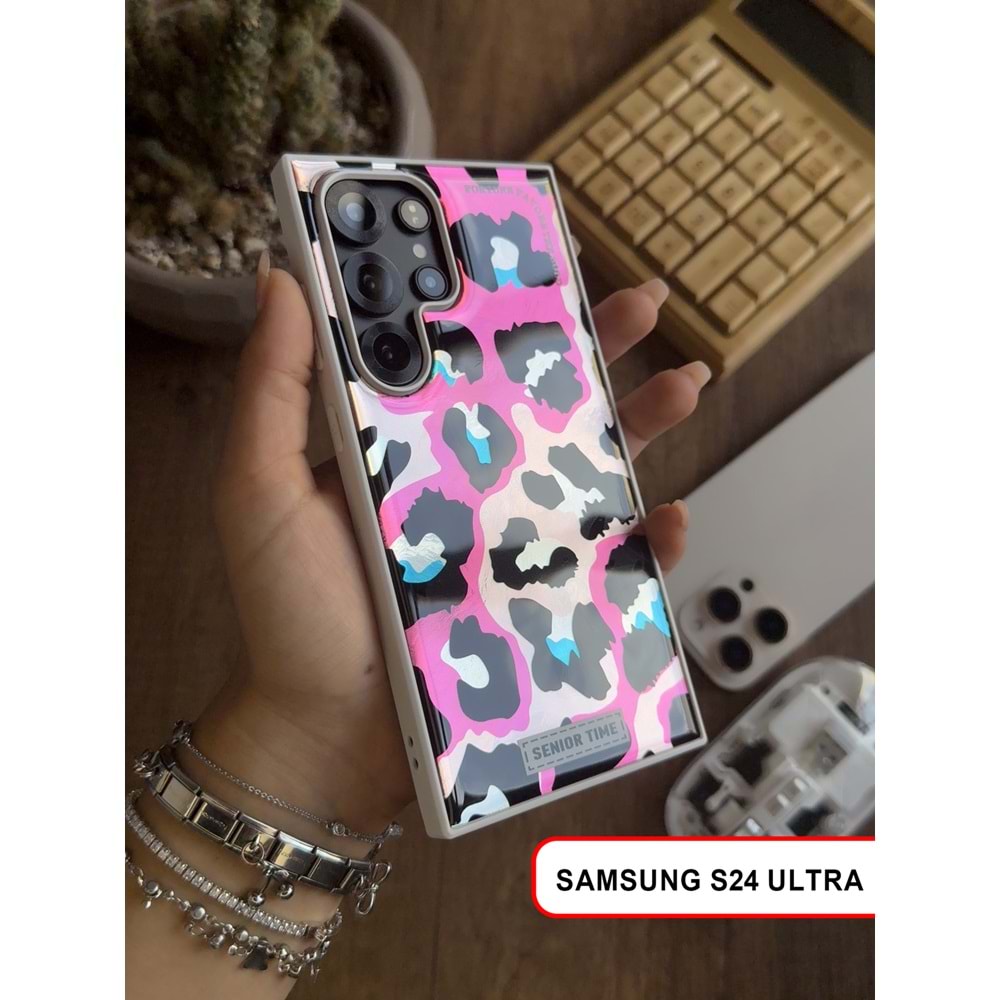 SAMSUNG S24 ULTRA LEOPAR DESENLİ LEO SİLİKON KILIF