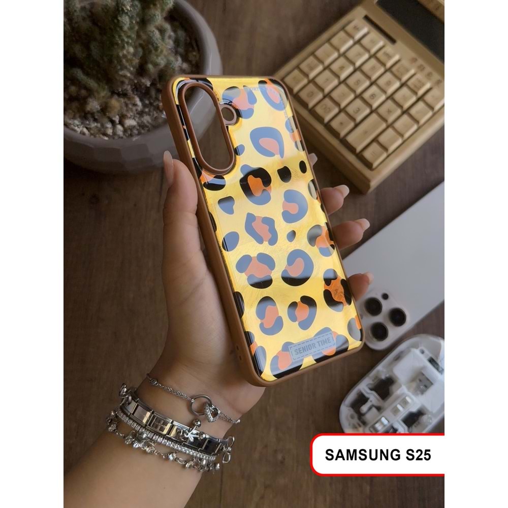 SAMSUNG S25 LEOPAR DESENLİ LEO SİLİKON KILIF