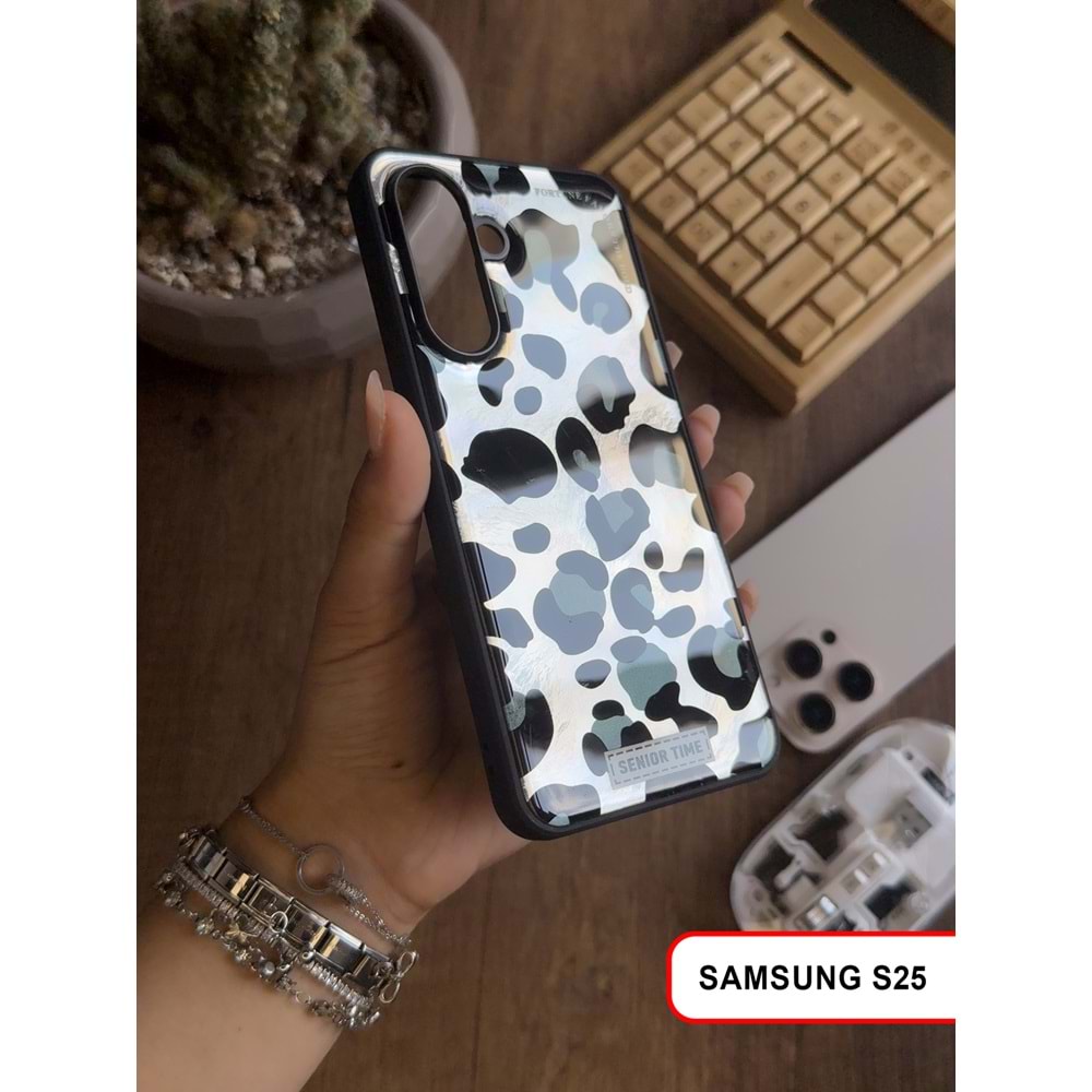SAMSUNG S25 LEOPAR DESENLİ LEO SİLİKON KILIF